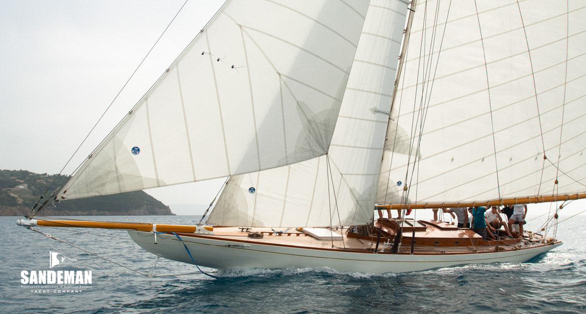MARGA C.O. Liljegren 51 ft International 10-Metre Gaff Cutter 1910/2015 classic yacht for sale