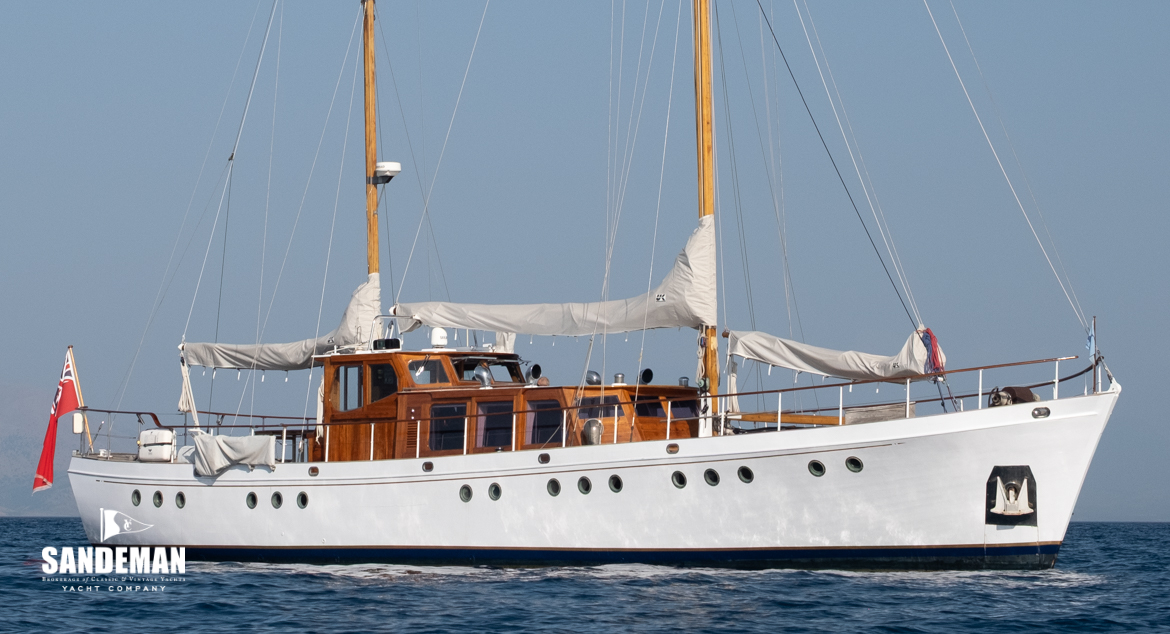 WILD VENTURE John Bain 73 ft Twin Screw Ketch Motorsailer 1964/2017 classic yacht for sale