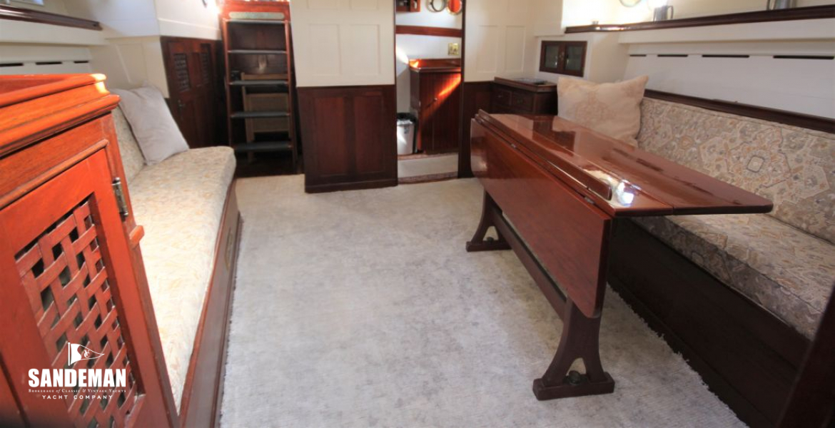 Saloon view aft to galley and exit