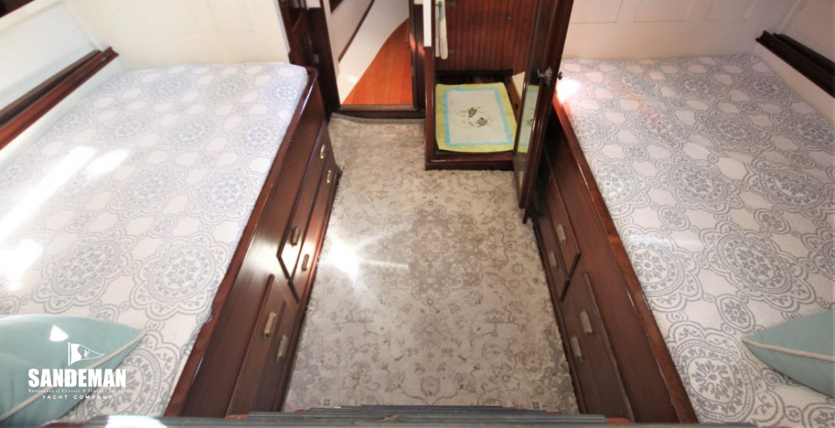 Down aft to aft cabin