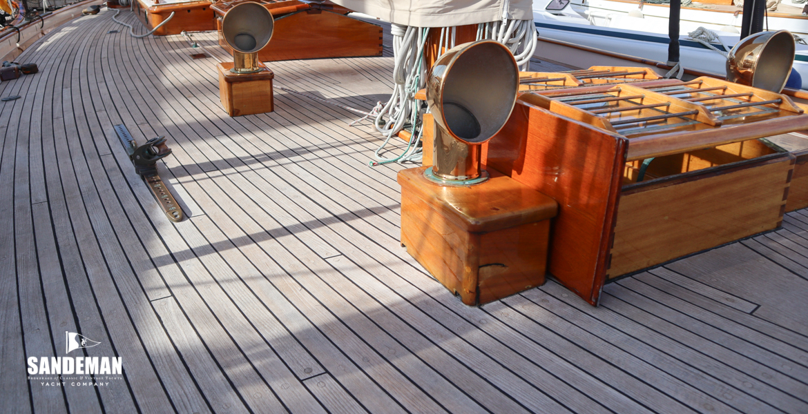 View aft over galley skylight