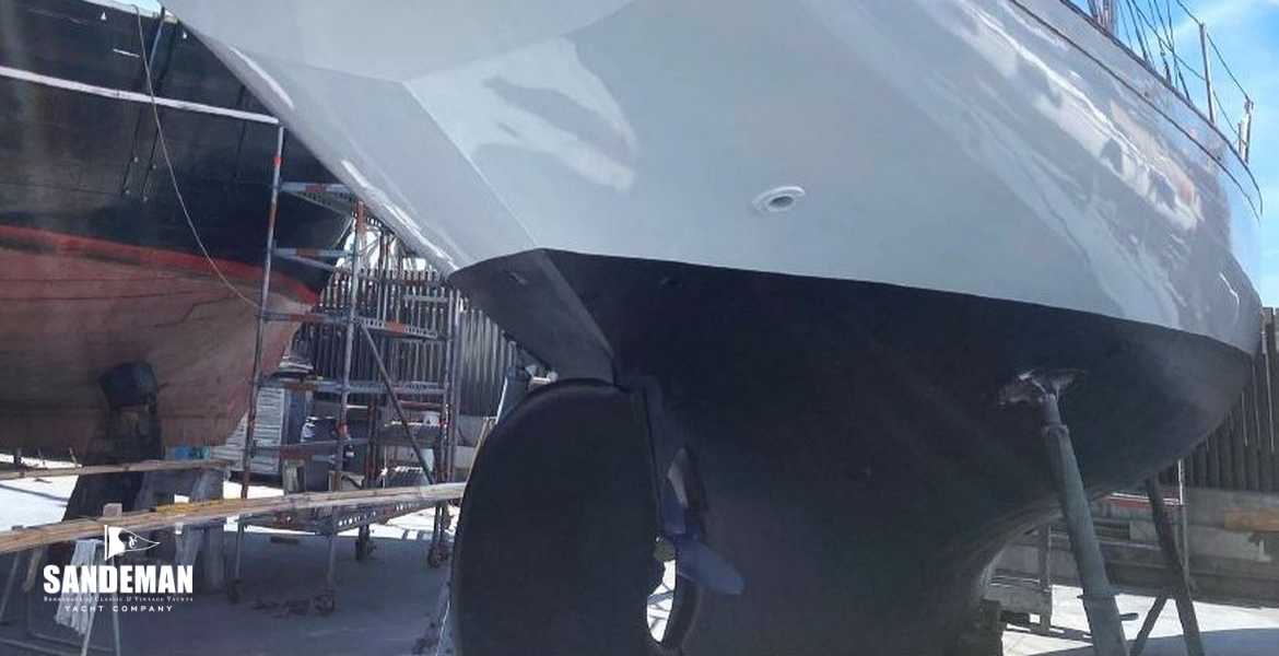 Hauled out aft