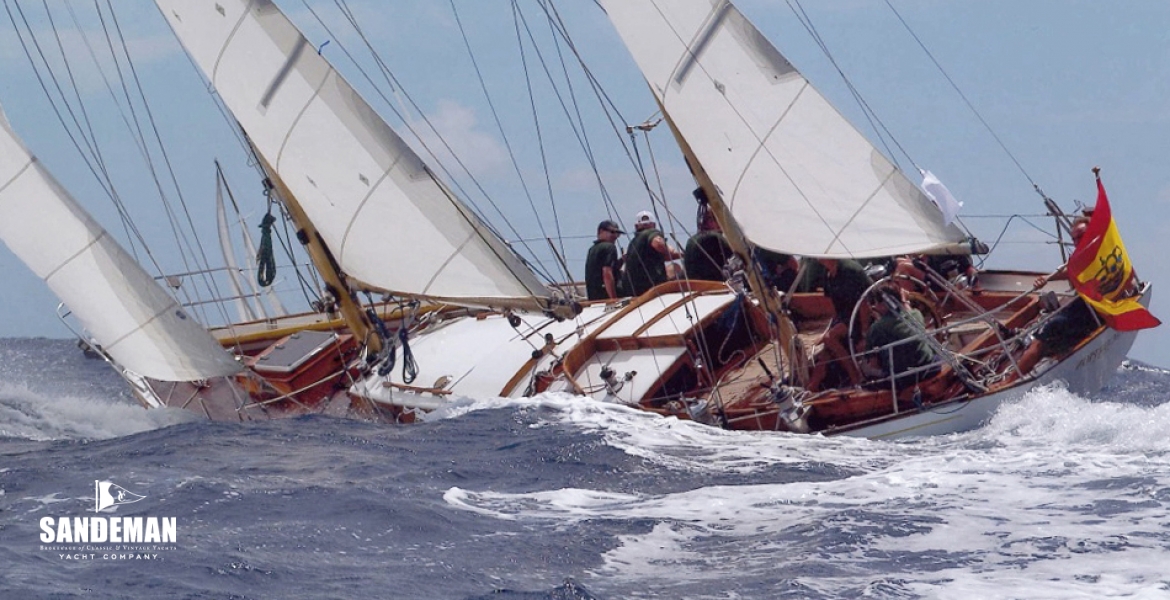 Stbd tack abaft port beam