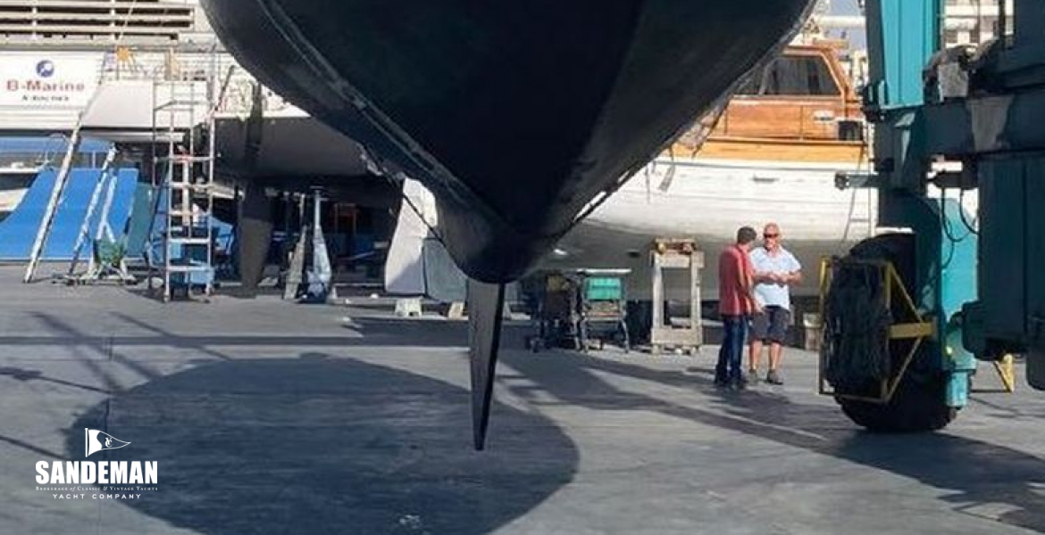 Hauled out aft