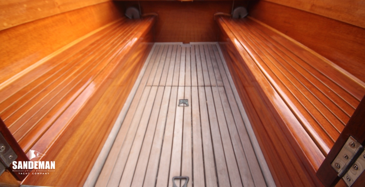 COMPANIONWAY VIEW AFT TO COCKPIT