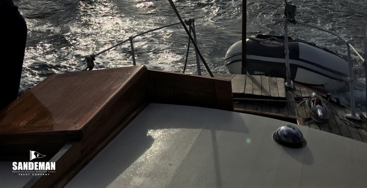 UNDER WAY WITH STEADYING SAIL