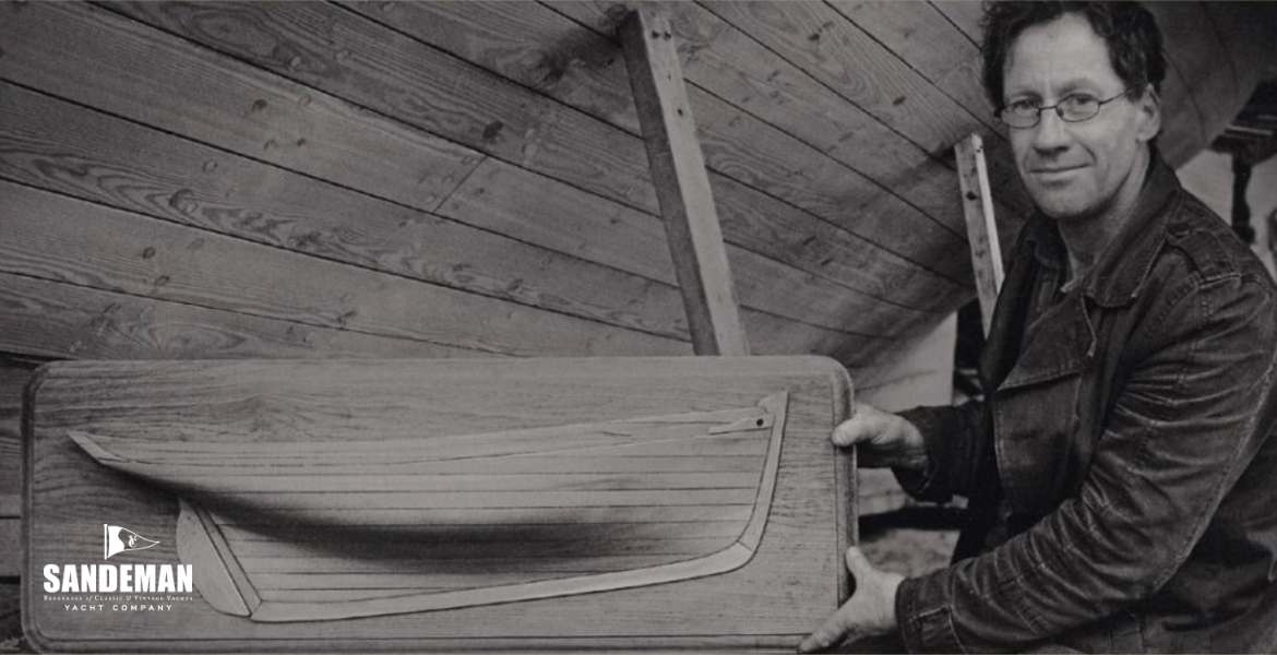 Tullalah in build with Luke Powell and her half-model