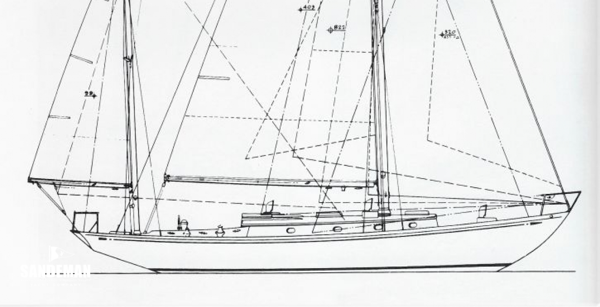 63 RHODES 29 YAWL SAIL PLAN