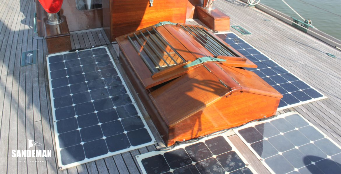Saloon skylight and solar panels