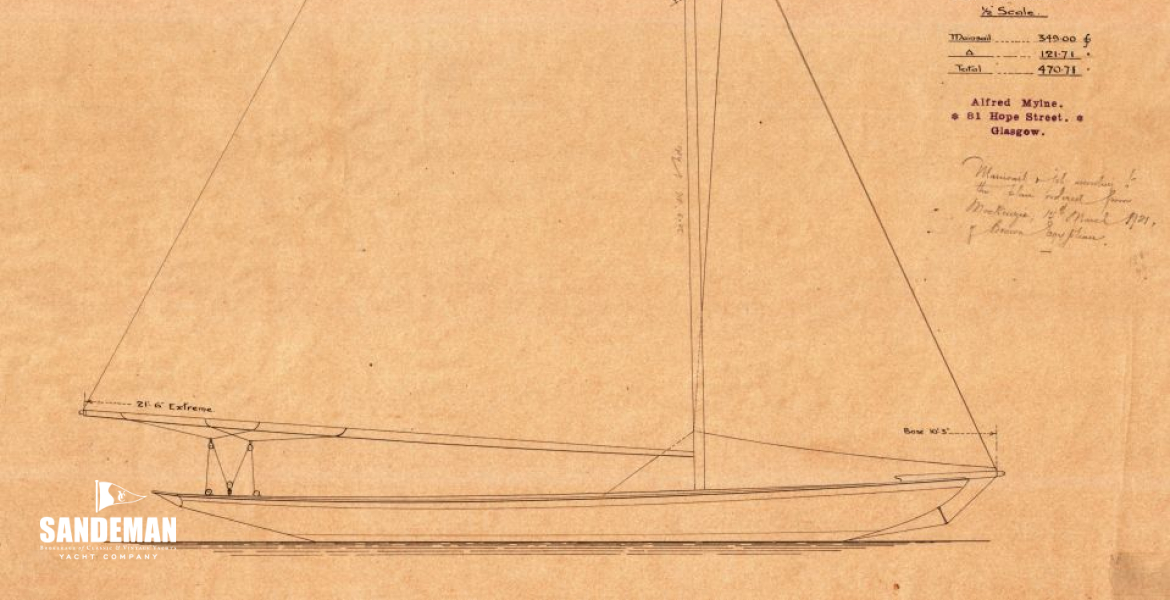 Mylne 1921 sail plan
