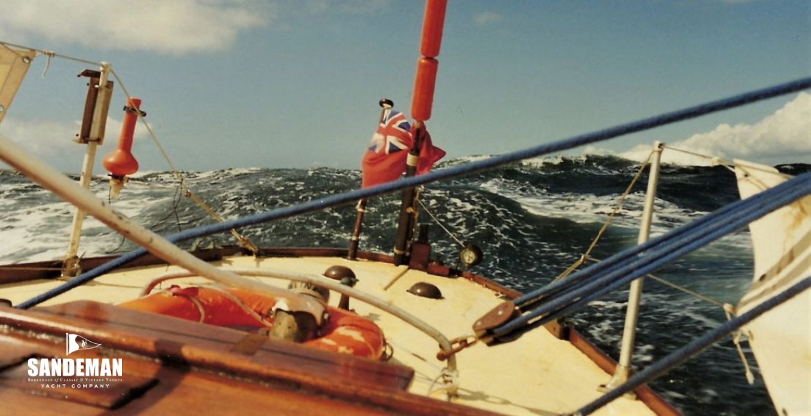 At sea