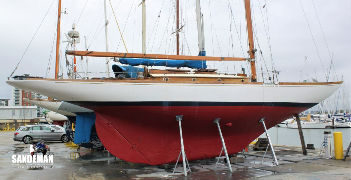 Hauled out abeam