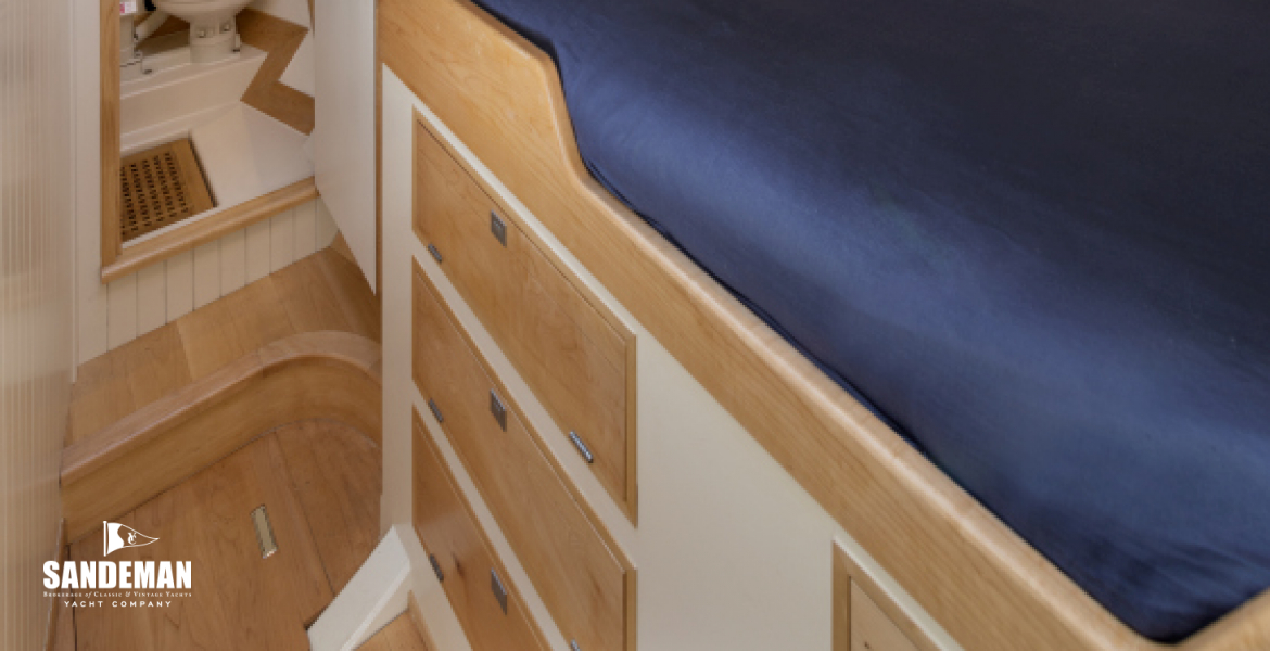 Into owner's en-suite cabin