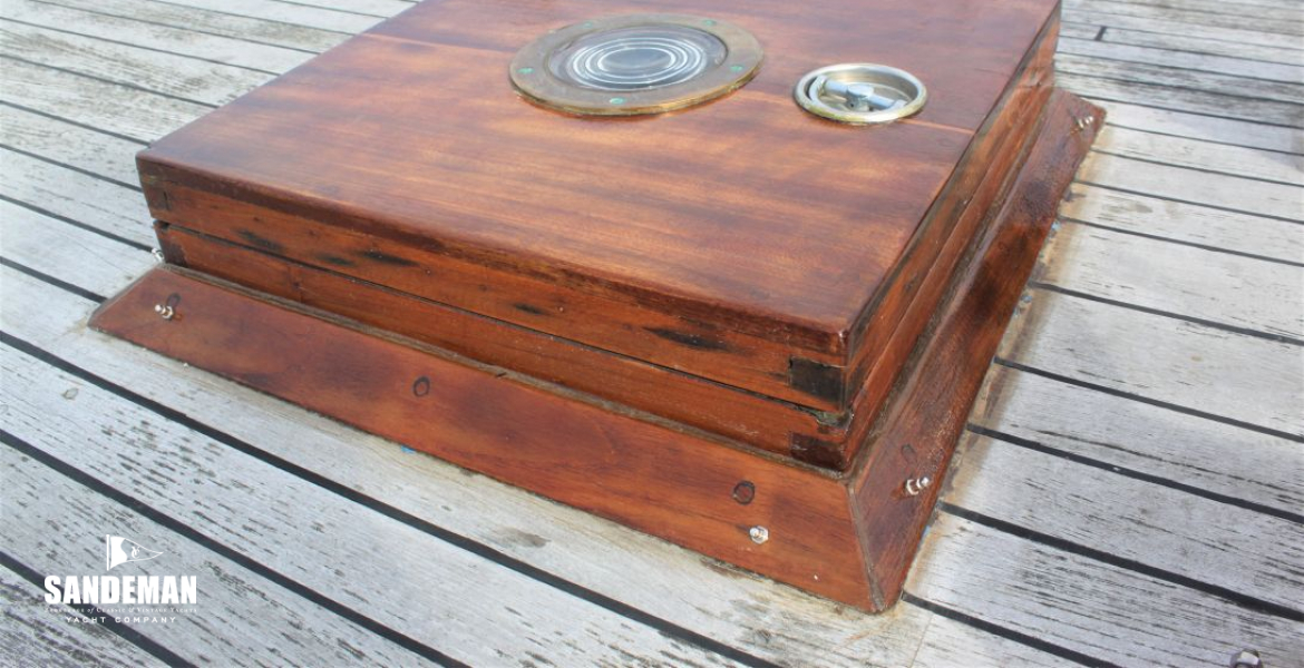 Mahogany hatch over forecabin