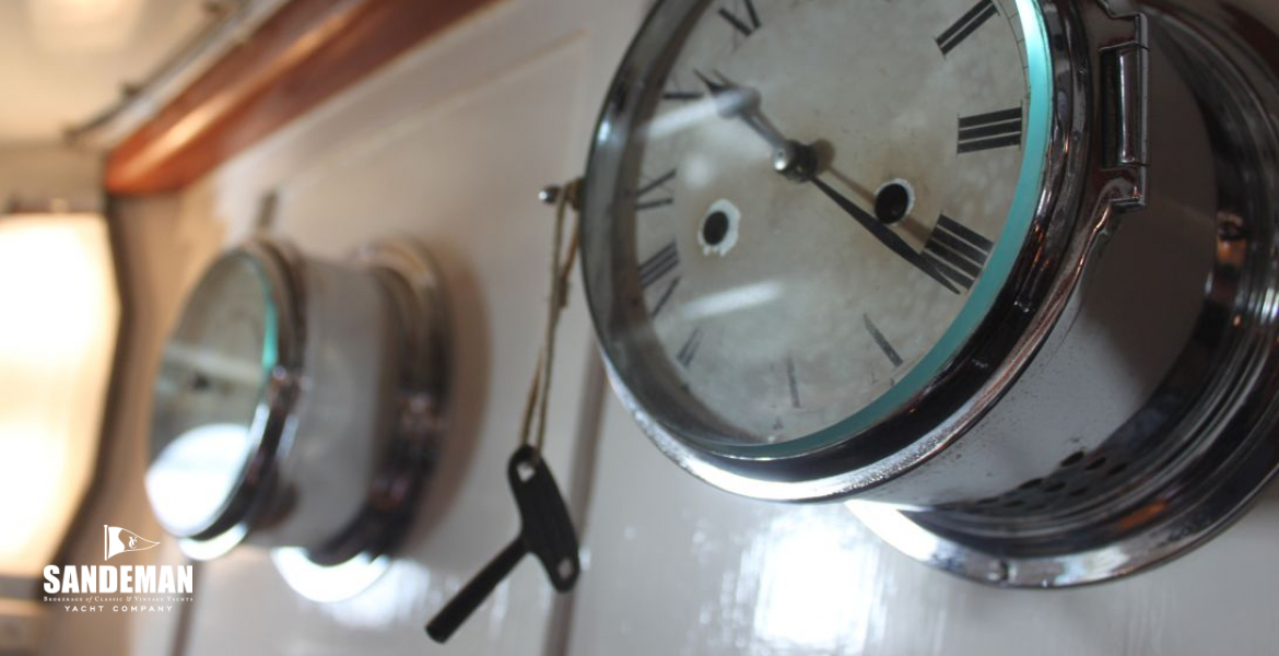 Ship's clock and barometer