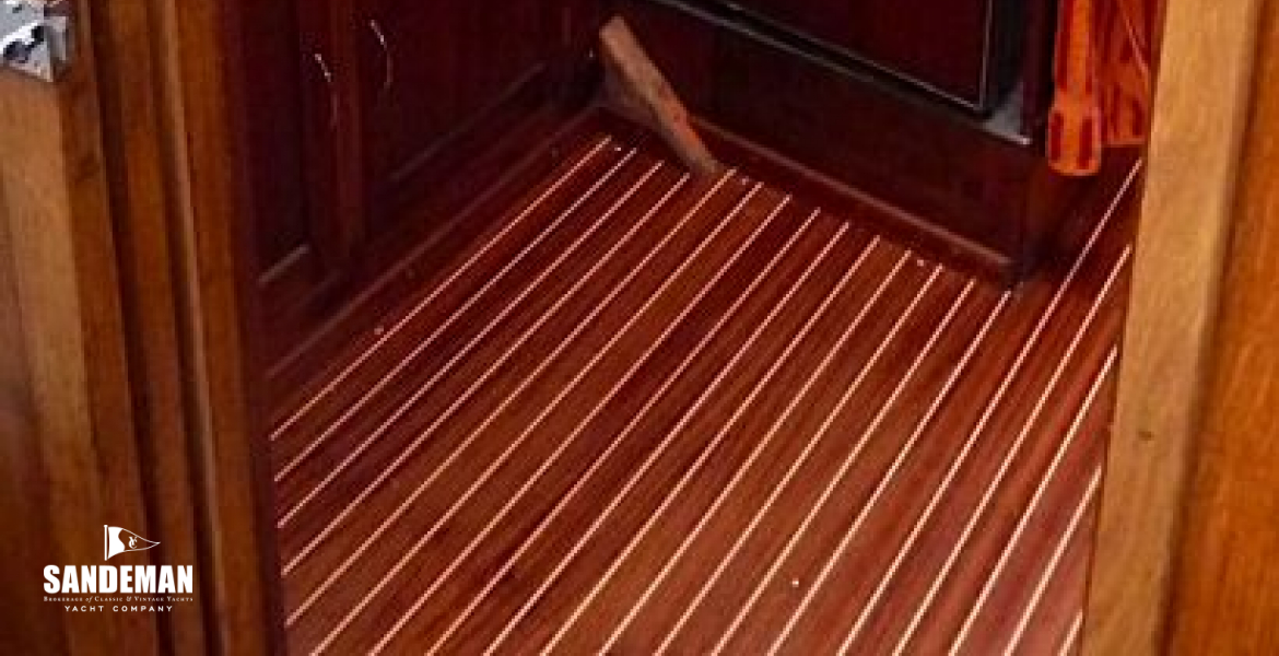 Fwd to galley to port from saloon