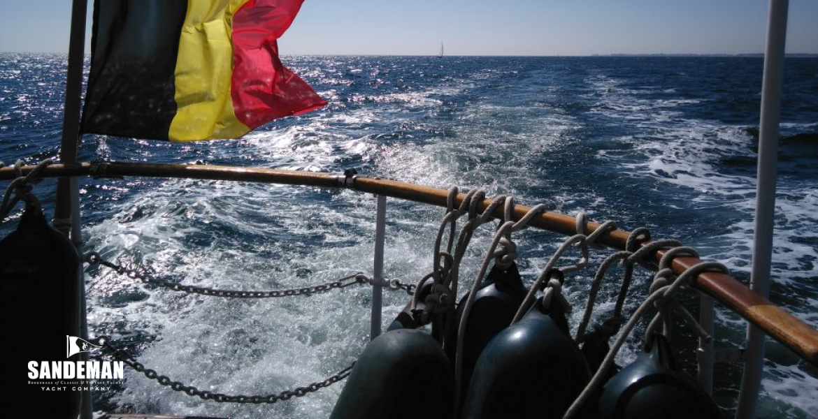 At sea
