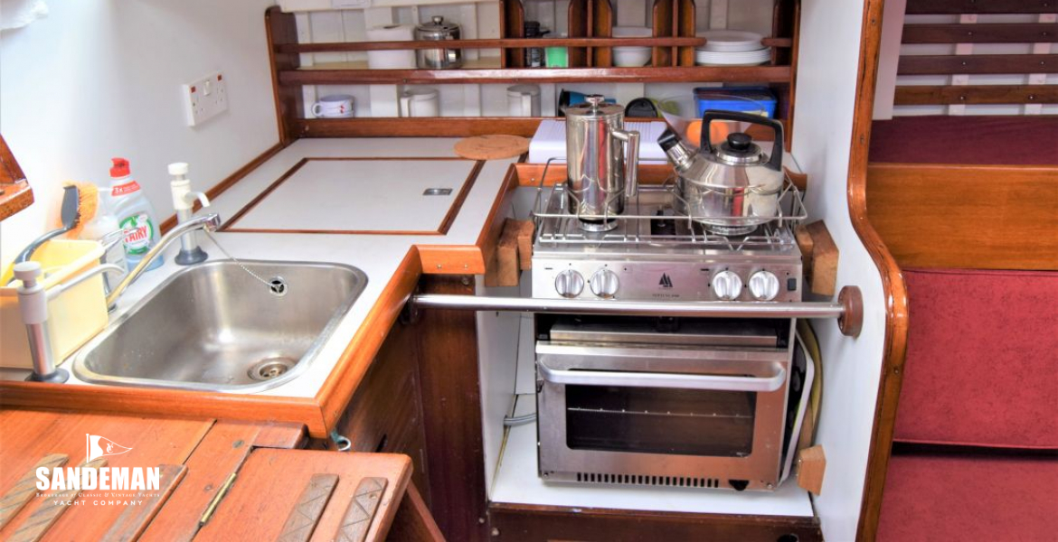 Galley to port