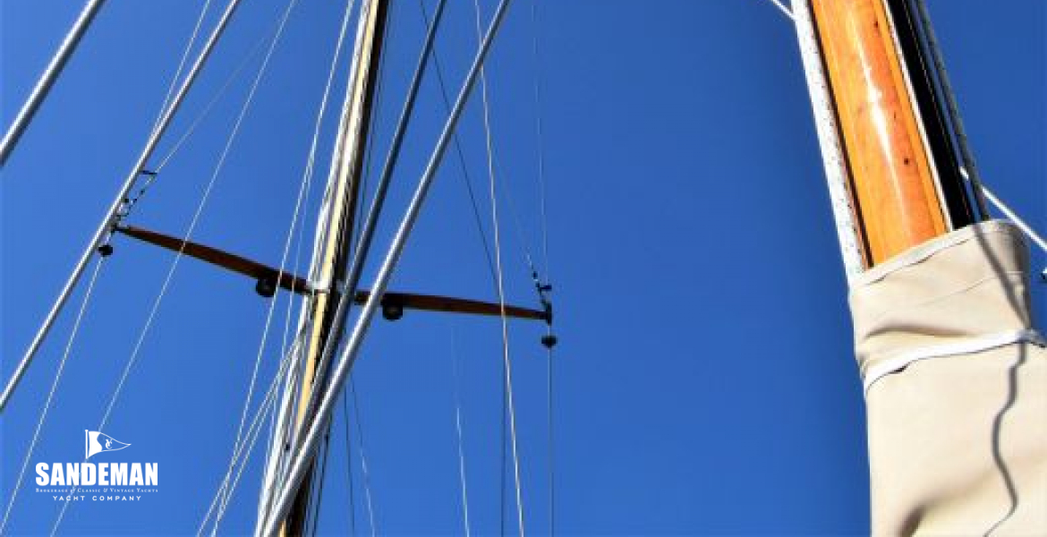 Mizzen and main masts view fwd