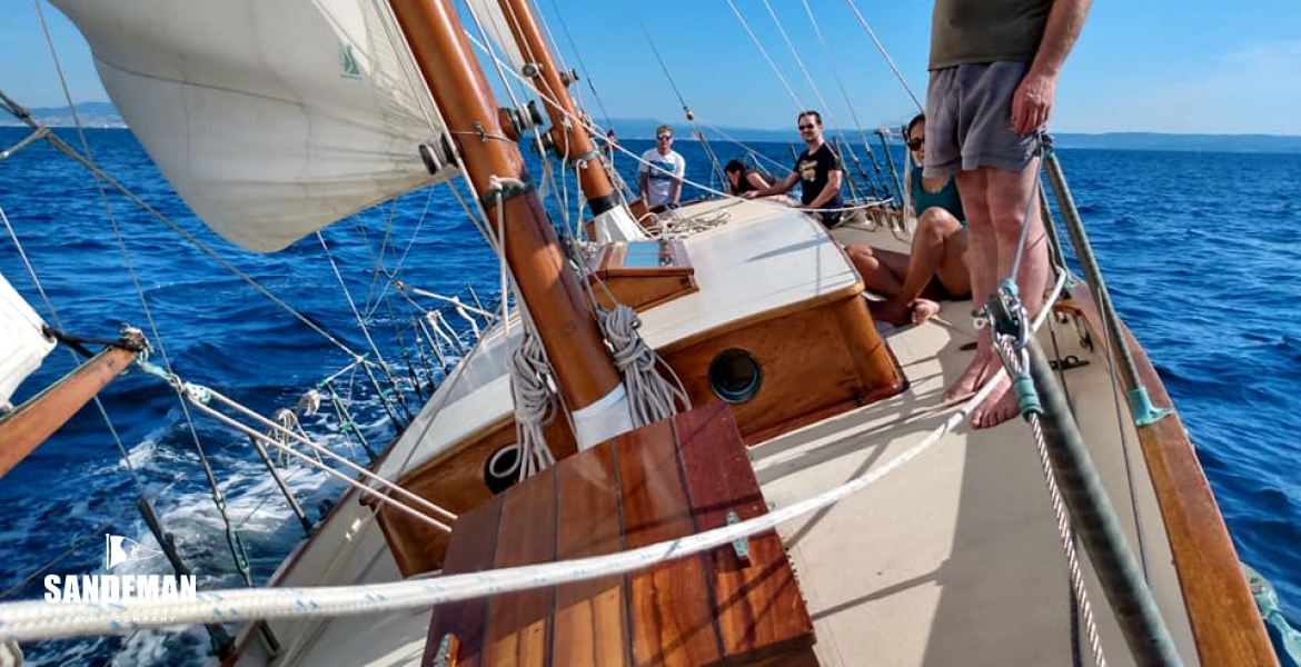 View aft from foredeck