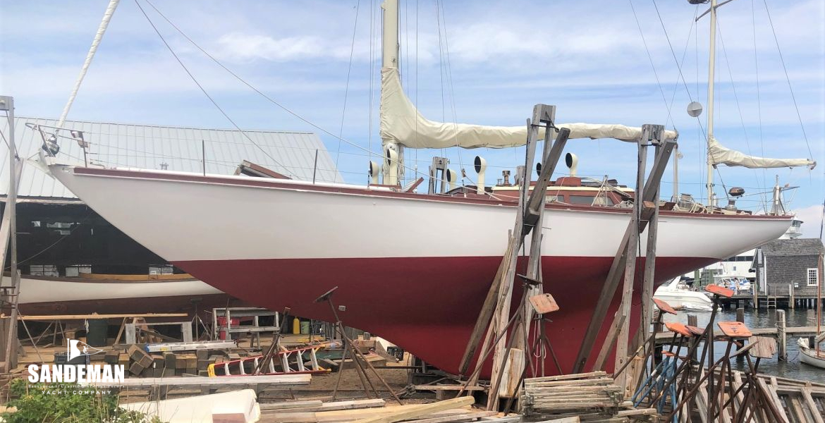 Hauled out abeam