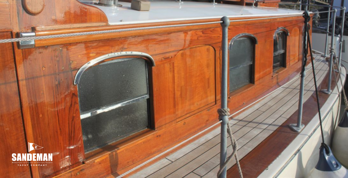 Port aft side deck view aft