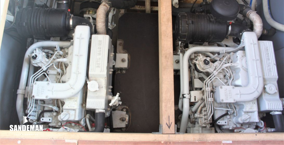 Engine space view aft