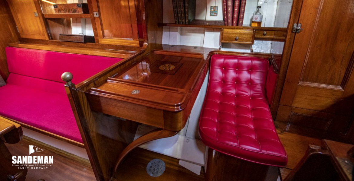 View to starboard to nav area and saloon