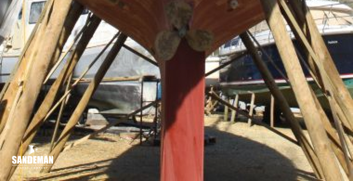 Hauled out astern