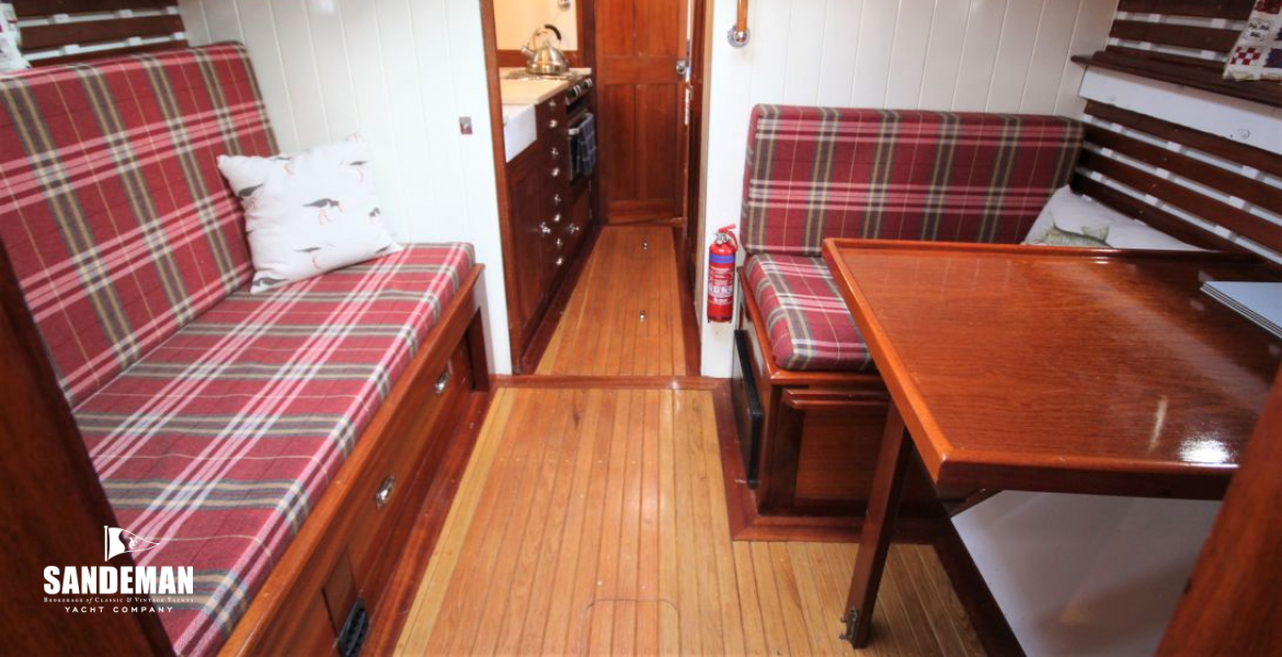 Saloon view fwd from companionway