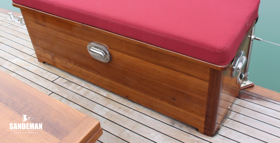 Gas locker seat view to port