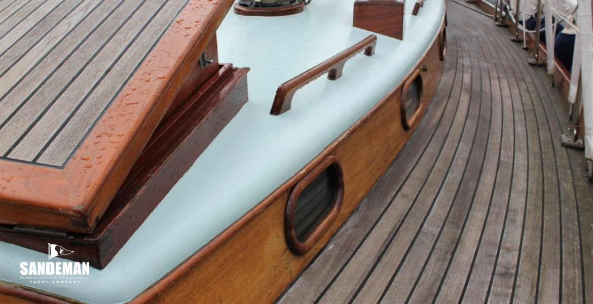 Port side deck view aft