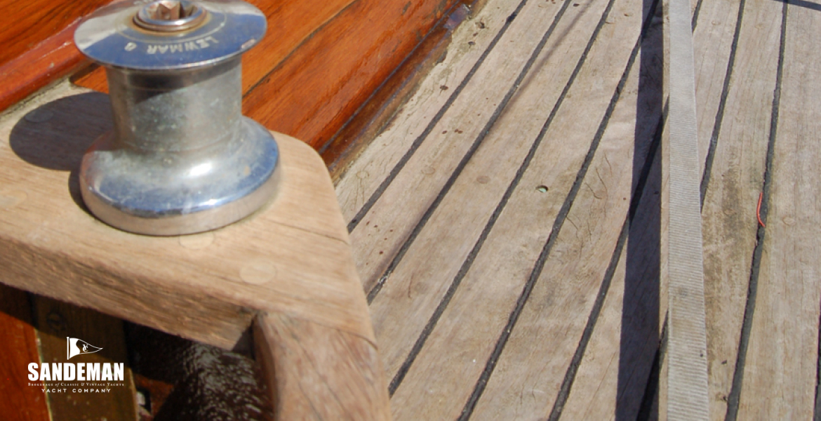 Starboard side deck view forward