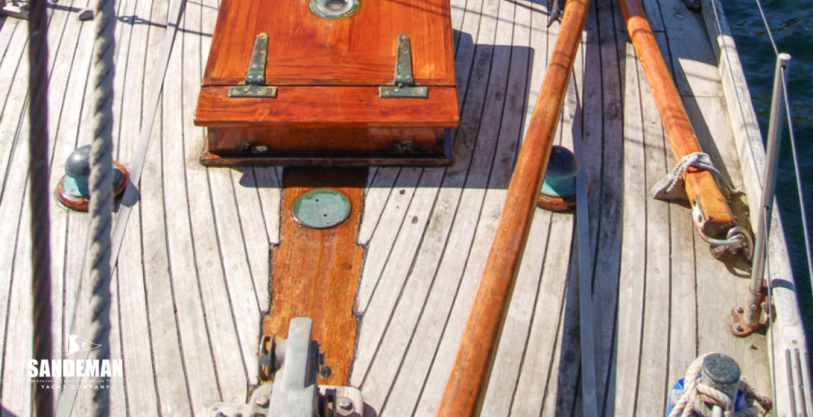 View aft from foredeck