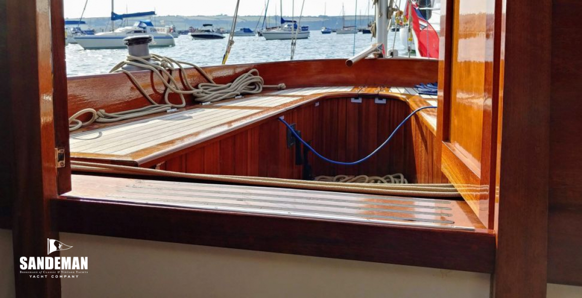 Companionway view aft to cockpit