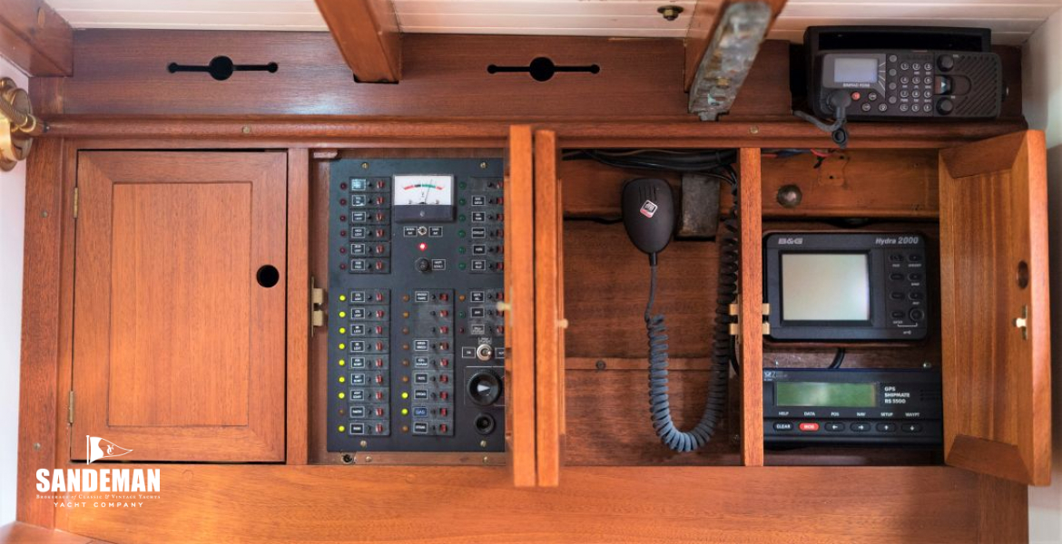 Electrics and electronics at chart table