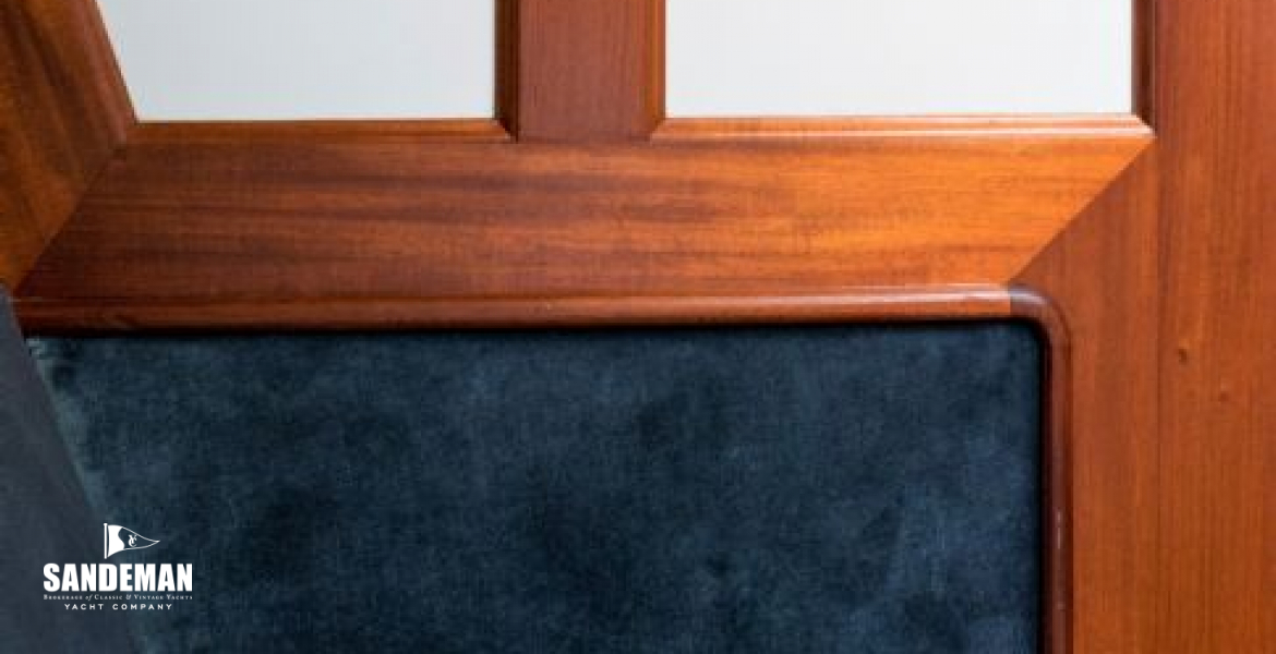 Saloon starboard settee aft details