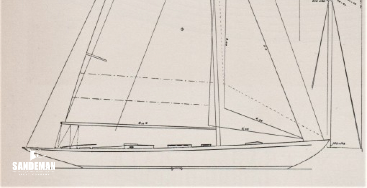 Sail and rig drawing from Jensen's original drawings