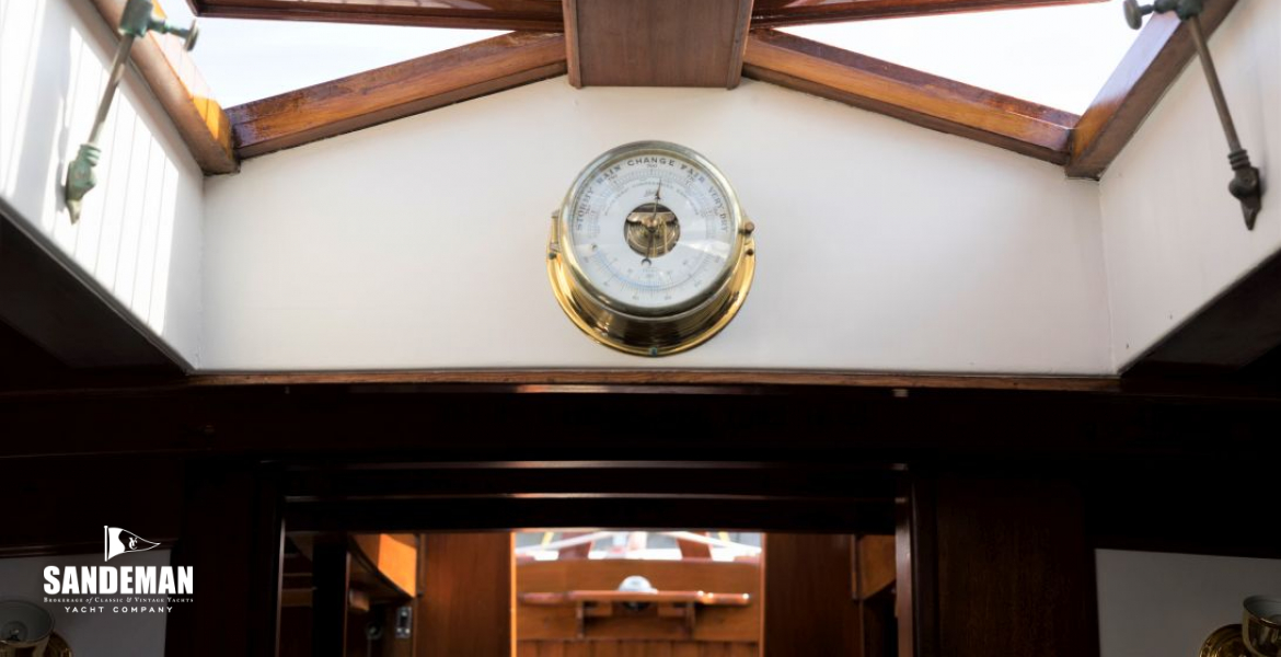 Saloon skylight view aft