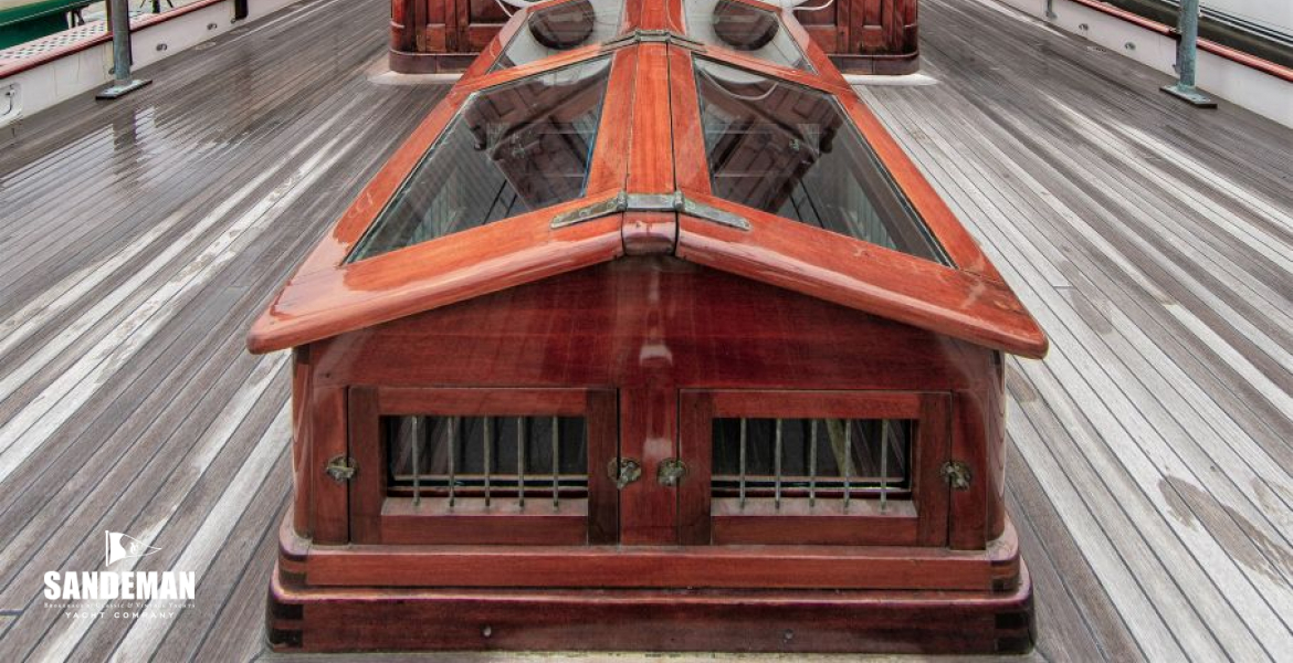 View aft of funnel