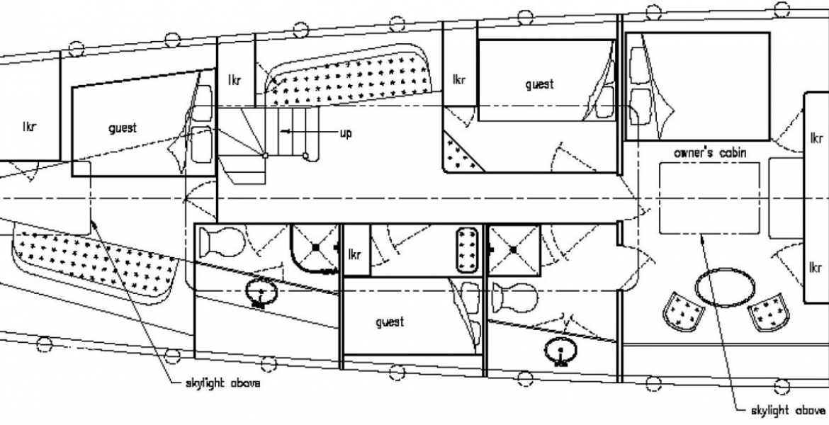 Owner and guest cabins plan [after cabin now double and single]