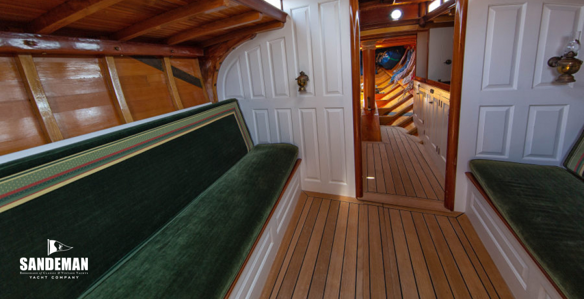 Saloon view fwd from companionway