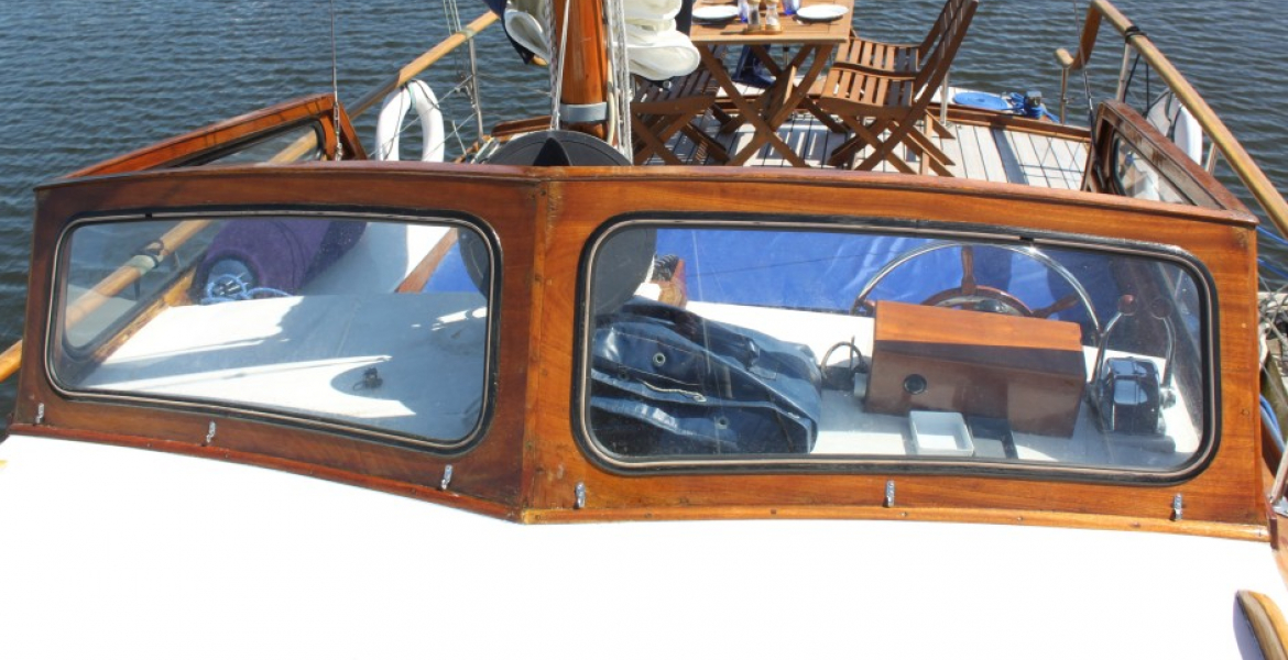 Upper helm view aft