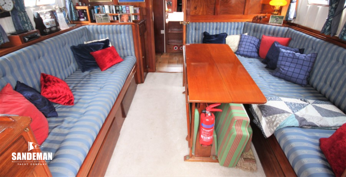 Aft companionway view fwd into saloon
