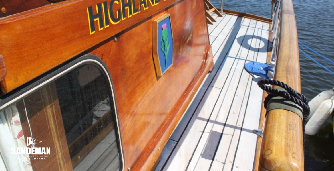 Raised aft deck stbd view aft