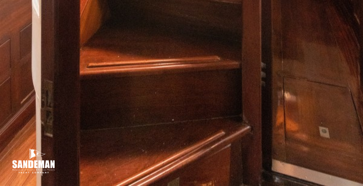 Companionway stair view aft