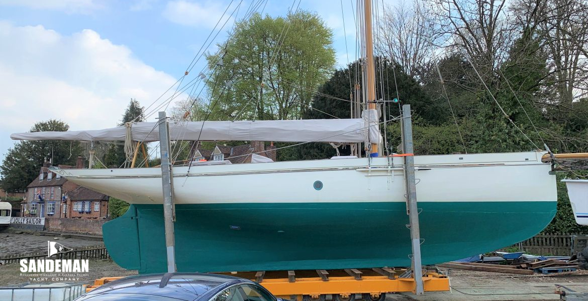 Hauled out abeam
