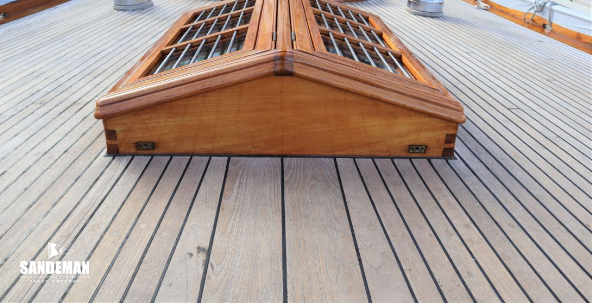 View aft over master cabin skylight