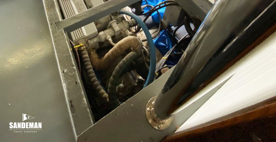 Starboard engine view forward