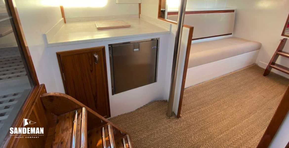 Galley and saloon view forward to port